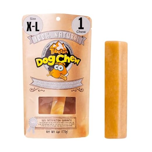 Tibetan Dog Chew (X-Large, 6.0 oz) Yak Treats - No Additives and No Preservatives. Keep Your Bored Fur-Babies Busy and Entertained for Hours (for Extra-Large Dog Breed)