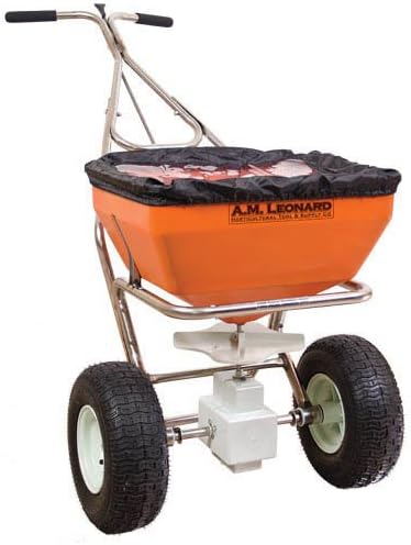 AM Leonard - Esparcidores de 70 libras, marco de acero inoxidable