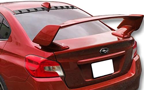 Miniatura 7 de Tapa trasera de alerón de alerón de alerón de tiburón compatible con Subaru Impreza/WRX STI 2012-2020, 100% fibra de carbono real, tapa de ventana,