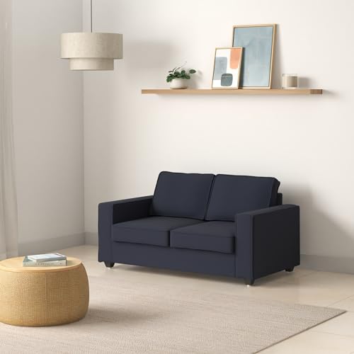 Image of Wakefit Sofa Set | 3 Year Warranty | Sofa 2 Seater, 2 Seater Sofa for Living Room, Wooden Sofa Set, Couch Sofa for Living Room, Sofa for Living Room - Napper(Malphino : Cobalt Blue)
