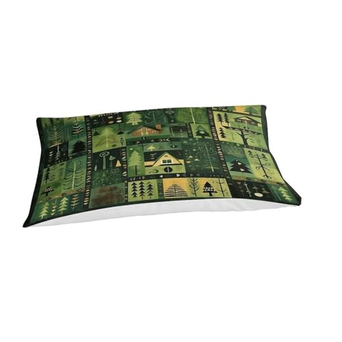 Housse de couette patchwork vert 135x200 avec ses taies d'oreiller - 6