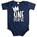Olive Loves Apple Mr One-Derful Baby Boys 1st Birthday Bodysuit First Birthday Outfit for Boys, Navy Bodysuit, 12-18 short sleeve