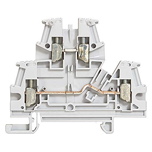 Legrand 037167 Bloc de Jonction de Passage à Vis Viking3 avec 2 Jonctions, 2 Étages Sorties, 2.5mm², Pas 5mm, Gris
