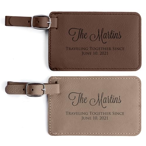 Lifetime Creations Personalized Vegan Leather Luggage Tag