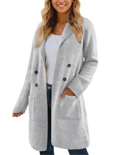 CiCiBird Women Fall Long Cardigan Sweater Trendy Knit Jacket Coat Dressy Blazer Coatigan