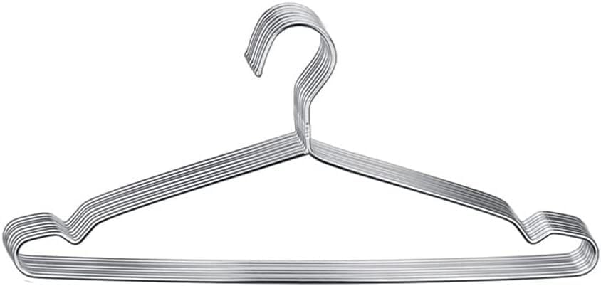 10 Pack Coat Hangers Home Stainless Steel Non-Slip Clothes Hanger Space Saving Hangers for Wardrobes