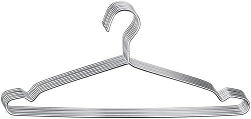 HCZKIUJY 10 Pack Coat Hangers Home Stainless Steel Non-Slip Clothes Hanger Space Saving Hangers For Wardrobes hangers for clothes non slip