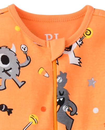 Image of The Children's Place Baby and Kids' Sibling Matching Halloween and Holiday Pajama Sets, Cotton