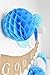 Baptism Decorations for Boy - First Communion Decor - God Bless High Quality Burlap Banner With Blue Cross, Honeycomb, Paper fan, Paper Tassel, Pompoms - Bautizo Decorations By Antsik'Aby