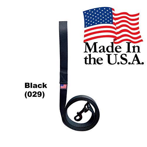 Enterprises Dog Leash Lead 8 Foot With Swivel Snap Bolt Made In The Usa Of 1" Polypro Heavy Weight Webbing 16 Colors Great Economical Animal Leash (Black (029)) #TOP4