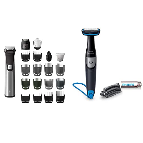 Philips Norelco Multigroomer All-in-One Trimmer Series 7000, MG7750/49 + Philips Norelco Bodygroom Series 1100, BG1026/60