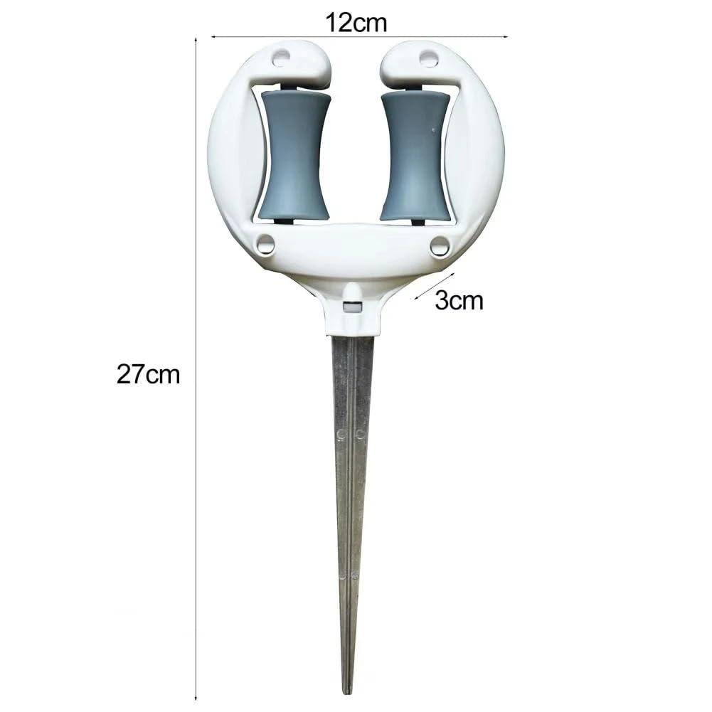 Guida for tubo da giardino in ferro Chiodo Posizionamento del dell'acqua Tenendo il rullo Testa appuntita Accessori for l'irrigazione antiscivolo per cortile, bordi sentieri(White6pc)