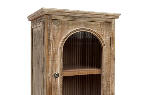 Image of LKTART 60 inch Tall Solid Wood Kitchen Pantry Storage Cabinet with Drawers | Solid Wood Frame;Farmhouse /French Country Narrow Corner Glass Display Cabinet;Narrow Storage Cabinet;Tall Accent Cabinet