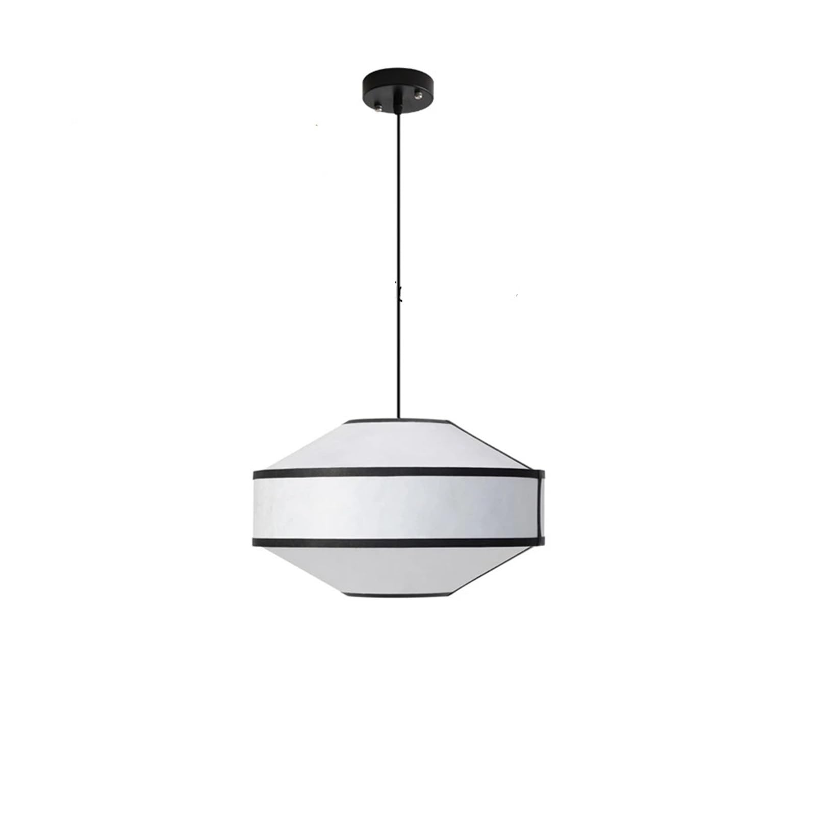 MESOVFCA Fabric Chandelier Tiered Drum Pendant Light for Bedroom Restaurant Living Room Retro Lantern Pendant Lamp,Suitable for Restaurants
