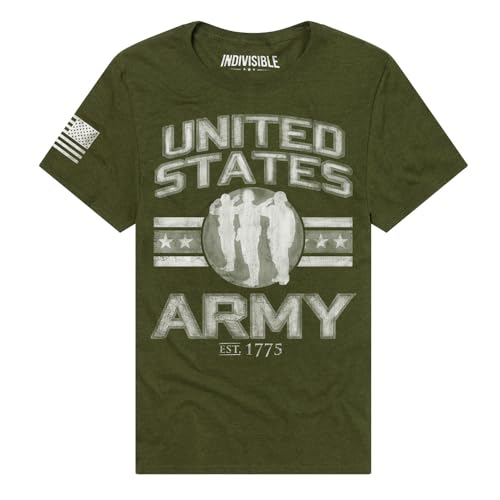 U.S. Army United States Army Indivisible Official Mens Classic Ring-Spun T-Shirt Military Green Heather Medium