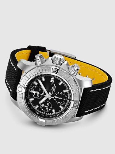Bracelet montre cuir nylon Breitling Avenger Blackbird style pilote