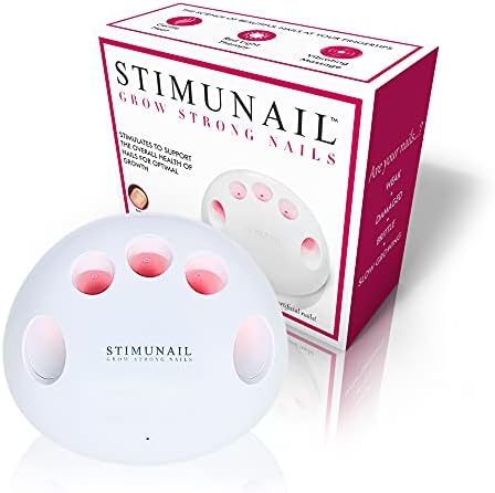 Stimunail - Nail Wellness Device - Supports Grow Long Strong Nails - Gentle Heat, Red LED Light & Vibrating Massage Promote Healthy Growth - Support Weak & Brittle Nails - USB Rechargeable Device