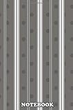  Notebook: Vertical Gray Lines With Dotted Background , Journal for Writing, College Ruled Size 6\