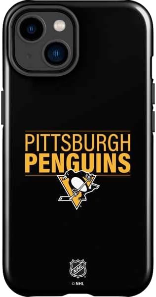 Skinit Impact Phone Case Compatible with iPhone 15 - Officially Licensed NHL Pittsburgh Penguins Distressed Design