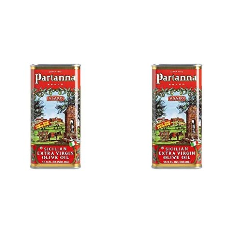 Partanna, Extra Virgin Olive Oil Tin, 16.9 Fl Oz Pack of 2 Cover