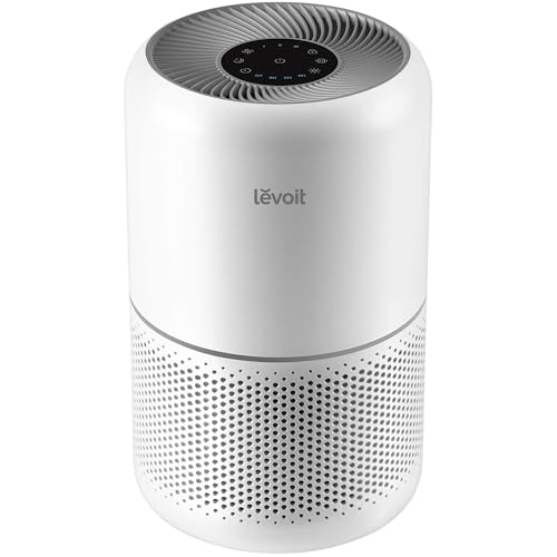 LEVOIT Luftreiniger HEPA Luftfilter, bis zu 44㎡, Air Purifier gegen Schimmel Staub Pollen Gerüche Tierhaare, 4 Ersatzfilter zur Auswahl, Timer leiser Schlafmodus, Mondweiß