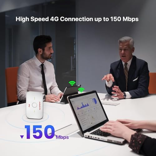 Image of 4G WiFi Hotspot Device | Portable Data Card Dongle | Compatible with Airtel 4G SIM Network | 2100mAh Long Battery Life | High-Speed Internet Sharing (AIRDONGLETEL)