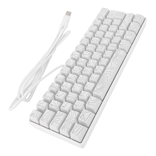 Clavier de jeu mécanique compact blanc 61 touches RVB filaire