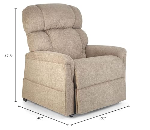 Sillón reclinable con soporte lumbar beige miniatura 2
