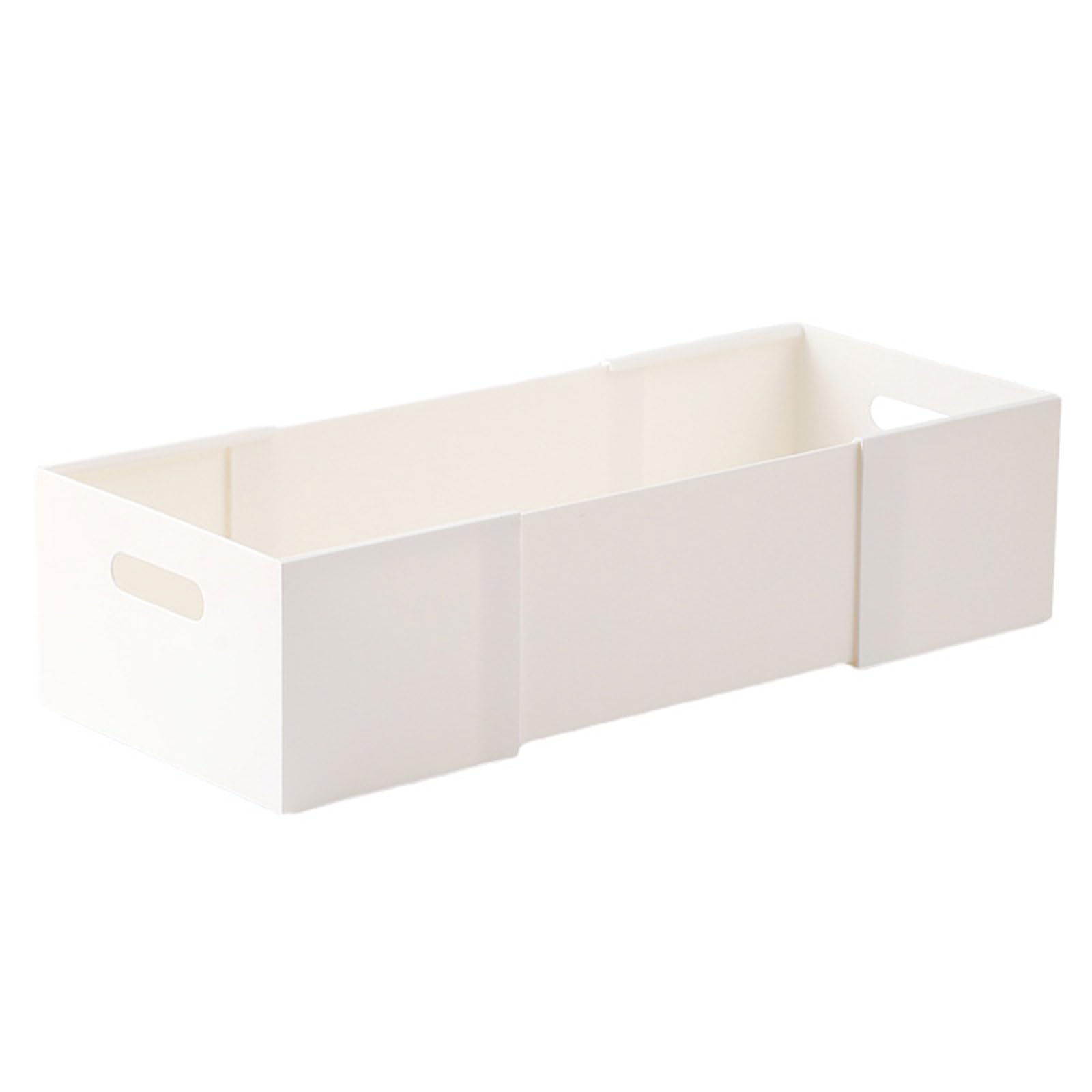 VlHpnpe Multipurpose Expandable Storage Organizers Adjustable Size Compartments Handles for Various Space PP Storage Box