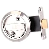 XLANDALYUEFA Türhebel Schloss Zugring 304 Edelstahl Unsichtbarer Türschlossgriff Verschleißfester langlebiger Knopf Schnelle und einfache Installation(Silver-)