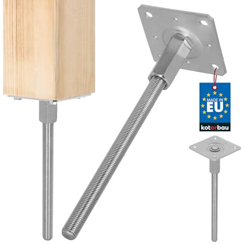 KOTARBAU® Pfostenträger Höhenverstellbar 110x330mm verzinkt Stahl Bodenanker Pfostenträger Pfostensockel Extra Stabil Stützfuß Pfostenschuh Vertikal verstellbarer Stahlanker für Gartenlauben und Zäune KOTARBAU® Pfostenträger Höhenverstellbar 110x330mm verzinkt Stahl Bodenanker Pfostenträger Pfostensockel Extra Stabil Stützfuß Pfostenschuh Vertikal verstellbarer Stahlanker für Gartenlauben und Zäune