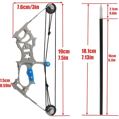 Compound Bow and Arrows Set for Archery Target Shooting Small Hunting Games Pocket Bow Survival Bow Gift LTH/RTH (Type7) - Thumbnail 6