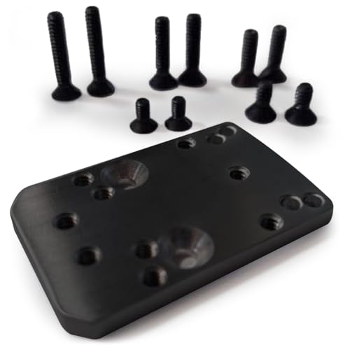 ADE Universal Optic Mount Plate for converting Any Optic Cut with RMR/SRO/407C/507C Footprint Works With ADE RD3, Vortex Venom/Viper,Burris Fastfire,Shield RMS/RMSc,Holosun 407K/507K,EPS Carry Red Dot