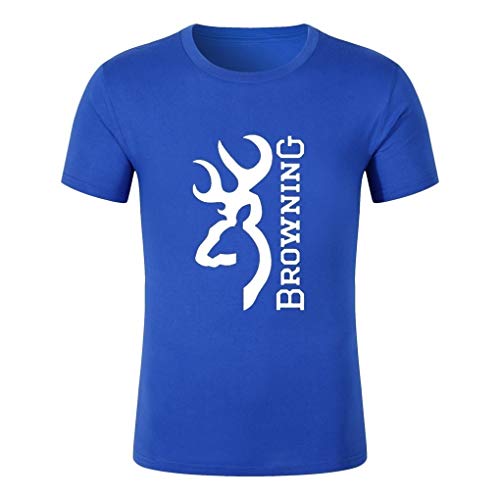 New Men t Shirt Fashion Printed Funny Vertical Logo Short Sleeve Browning Printed Fitness tee Shirt