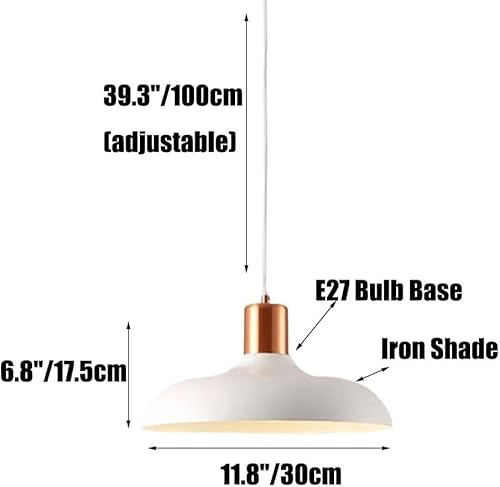Miniatura 3 de Candelabro nórdico para comedor, moderno estilo macarrón, iluminación colgante de techo con pantalla de metal industrial grande para cocina, isla,