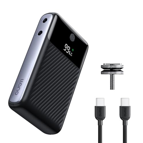 llano 10200mAh Camera Portable Charger, Heated Vest Battery Pack, 30W PD Fast Charging, DC 8V/12V Output, 1/4" Threaded Hole, USB-C/USB-A, for Sony Canon Nikon Fujifilm DJI Osmo Insta360