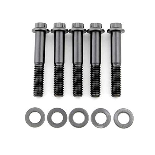 ARP 642-2500 Black Oxide 3/8-16" RH Thread 2.500" UHL 12-Point Bolt with 3/8" Socket and Washer, (Set of 5) by ARP - Used condition - US$12.86