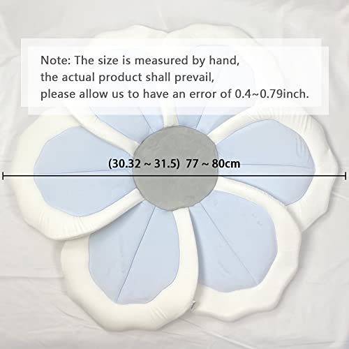 Tofoan Baby Bath Pad For Infant Bathtub Sink Flower Mat Tub Little Lotus - Petal Soft Supports Lounger Newborn Bathing Insert Seat Baby Essentials - Baby Gifts - 31" (Blue) #TOP6