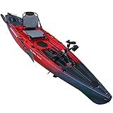12ft Fishing Kayak w/Pedal Propeller Drive | sit on top or Stable to Stand | 550lbs Capacity for Adu