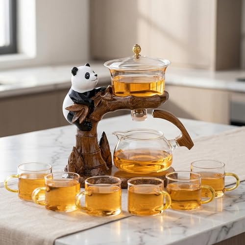Glass Gongfu Teapot Set with 6 Cups