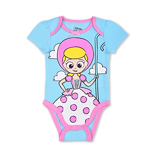 Disney Toy Story Bo Peep and Jessie Girls 3 Pack Short Sleeve Bodysuits for Infant – Grey/Blue/Pink2