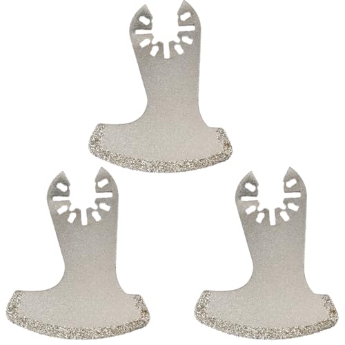 CENBEN 3 Pcs Oscillating Multitool Grout Removal Blades, Diamond Multi Tool Blades Oscillating Saw Blades for Remove Grout Plaster Mortar Cutting Grinding Shaping