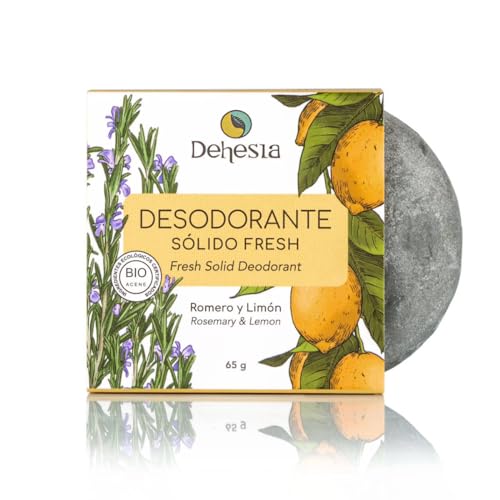 Desodorante Sólido Fresh con Romero y Limón | 100% natural, sin aluminio, sin alcohol y sin plástico | Alta eficacia y durabilidad.