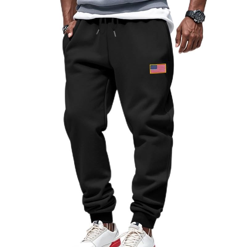 Men's American Style Loose Fit Sweatpants Casual Simple Drawstring Joggers Spring Fall Freedom Sportswear