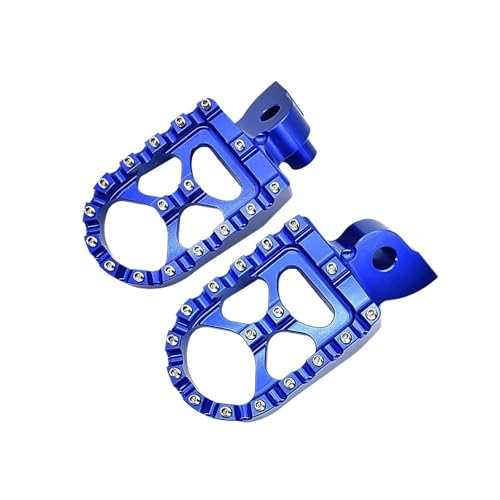 Motorrad Fußstütze Motorrad Fußrasten Stützen Fußstütze Fußrasten Pedale Für Yam&aha YZ 65 85 125 250 250F 450F 125X 250X 250FX 450FX WR250F WR450F(Blue)