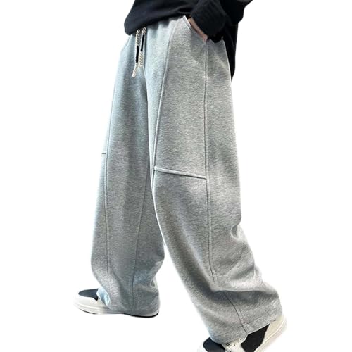 Pantalon de survêtement de sport ample en polaire à jambes larges enfants