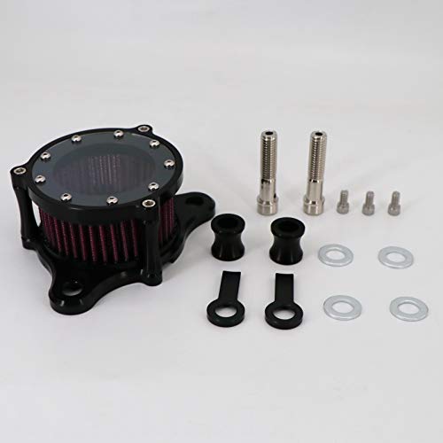 Kipa Air Cleaner Intake Filter System Kit For Sportster Xl883 Xl883N Xl883R Xl883P Xl1200 Xl1200L Xl1200X Iron 883 Forty Eight Xl1200X 2004-2016 Billet Aluminum Cnc Machined Washable #TOP2