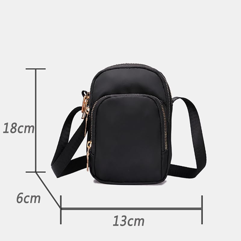 Small Nylon Crossbody Bags for Women Mini Cell Phone Wallet Purse Shoulder Bag for Women and Men Khaki4