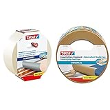 tesa Verlegeband rückstandsfrei entfernbar - Gewebeverstärktes - 25 m x 50 mm & Doppelseitiges Klebeband Universal - Vielseitiges Klebeband für Verpackungen - 25 m x 50 mm