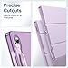 JETech Case for Samsung Galaxy Tab S10 Lite / S10 FE / S9 FE 10.9-Inch, Slim Translucent Back Tri-Fold Stand Protective Tablet Cover, Support S Pen Charging, Auto Wake/Sleep (Lavender)
